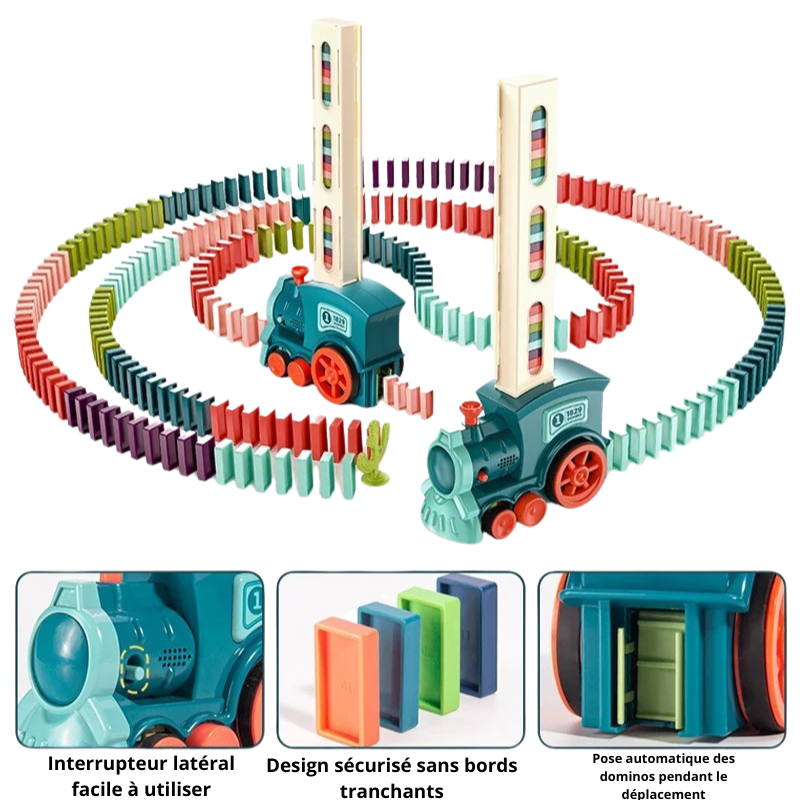 Train domino automatique – Jeu éducatif pour enfant