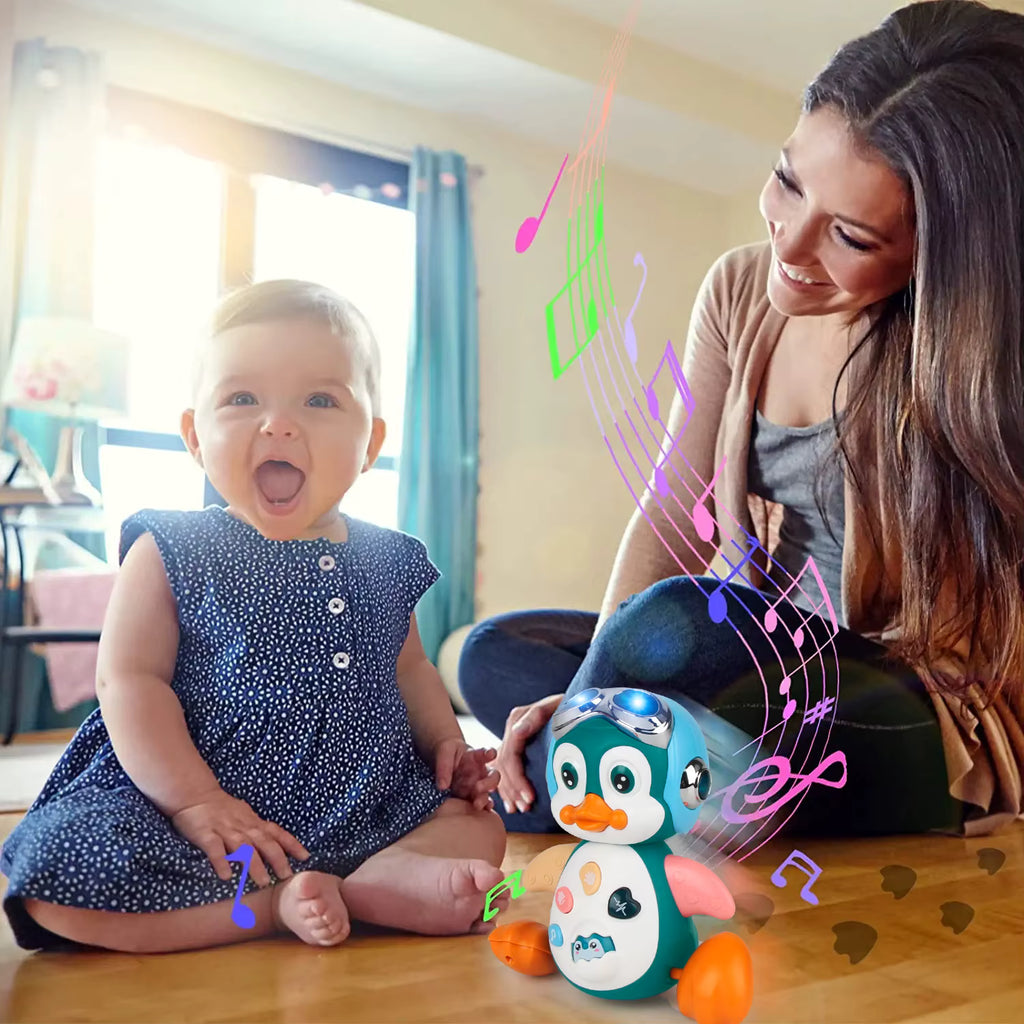 Pingouin interactif pour bébé, jouet d’éveil ludique et éducatif favorisant la motricité et l’apprentissage
