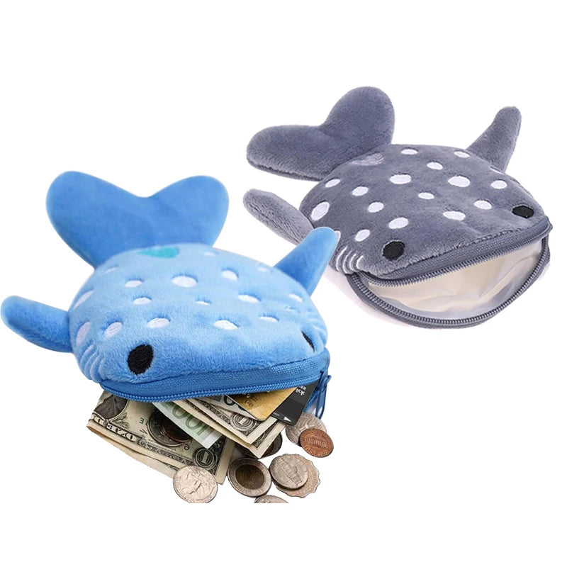 Porte-Monnaie Baleine en Peluche