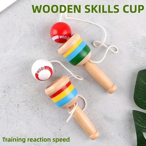 Bilboquet enfant – jeu d’adresse en bois pour coordination et motricité
