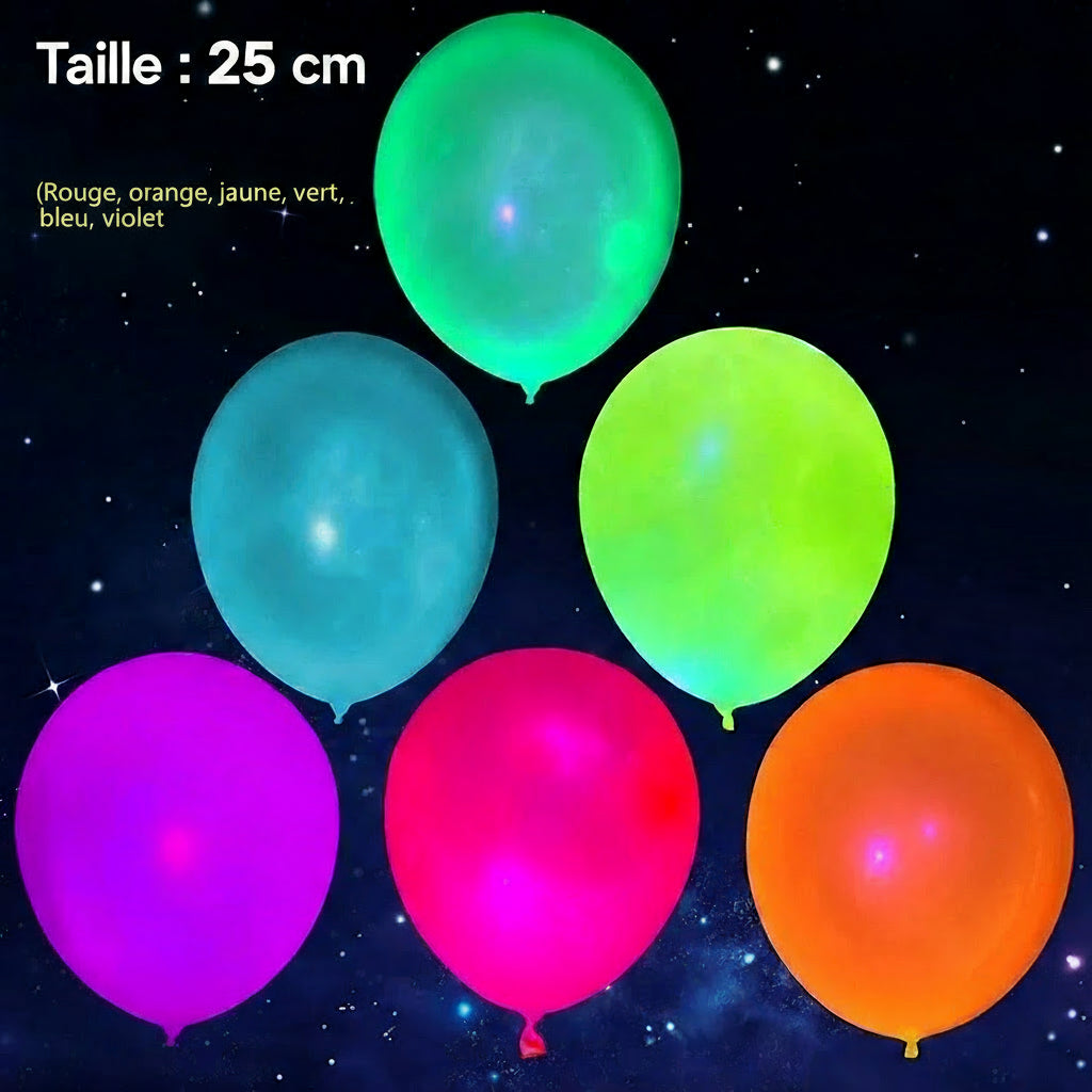 12 Ballons Fluorescents Réutilisables