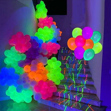 12 Ballons Fluorescents Réutilisables